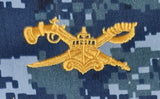 Écusson brodé/badge de l'équipage de l'embarcation de combat spéciale de la marine SWCC / Basic / Cheng - USA / US Navy USN (taille réglementaire)