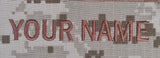 Ruban nominatif personnalisé - US Navy - US / USA - Patch / badge brodé en tissu multicam Ripstop US OCP (NWU1 / NWU2 / NWU3)