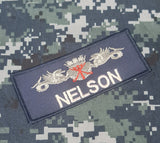 Principle Warfare Officer (PWO) (Silberauszeichnung) – Logo der Royal Navy – Namensband – (Rig22 / Rig 22) Stil