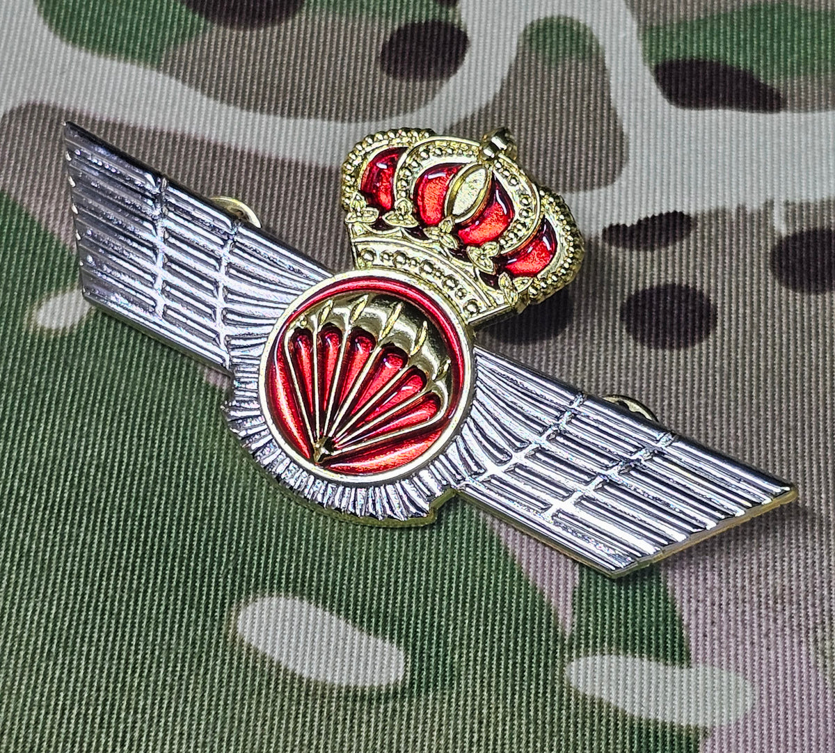 Spain / Spanish Parachutist / paracaidista Jump Wings Metal