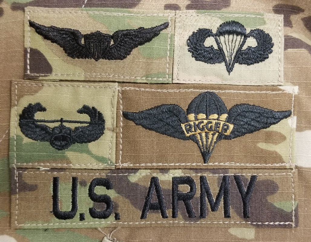 US.ARMY.AIRFOURSバッヂ Netherlands / A Wings (Basic) - USA (OCP, Regulation Size) Ripstop