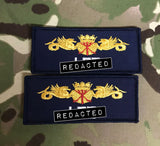 Principle Warfare Officer (PWO) (Gold Award) – Logo der Royal Navy – Namensband – (Rig22 / Rig 22) Stil