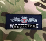 Principle Warfare Officer (PWO) (Silberauszeichnung) – Logo der Royal Navy – Namensband – (Rig22 / Rig 22) Stil