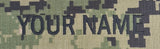 Ruban nominatif personnalisé - US Navy - US / USA - Patch / badge brodé en tissu multicam Ripstop US OCP (NWU1 / NWU2 / NWU3)