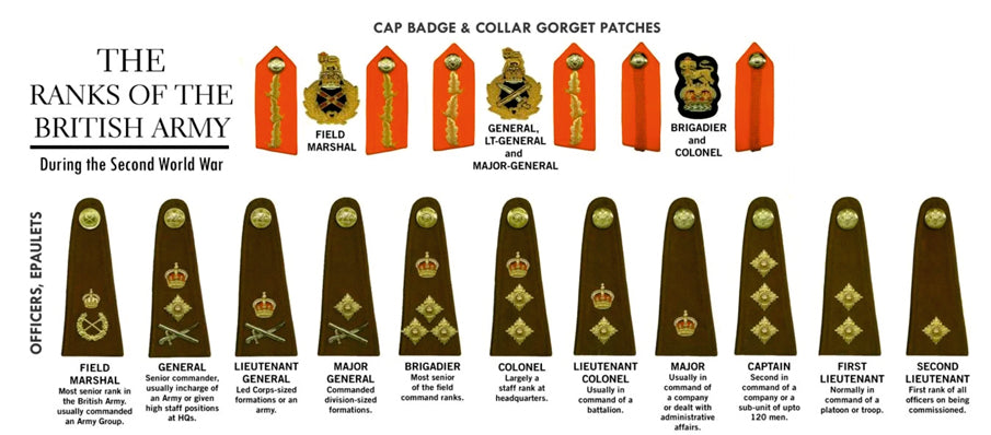 Quick Guide to British Army Ranks – Badge Workshop