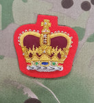 WO2 Warrant Officer Gold auf Scharlachrot Nr. 1 Uniformabzeichen
