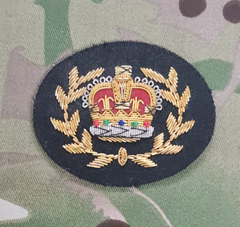 WO2 RQMS / QMSI Gold auf Schwarz Nr. 1 Kleiderabzeichen