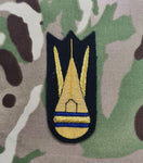 Royal Engineers RE Bomb Disposal No1 Gold On Navy Badge