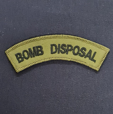 Royal Navy Subdued (Olive Green) Bomb Disposal Shoulder Flash / Mud Guard