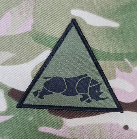 1 (UK) Division (Charging Rhino) Brigade Woven Badge - Subdued