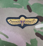 MSU (Medical Support Unit) Parachutist Jump qualification / Wings bullion gold on black Mess Dress