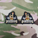 MPGS (Military Provost Guard Service) Wire Bullion Embroidered Mess Dress Collar Badges