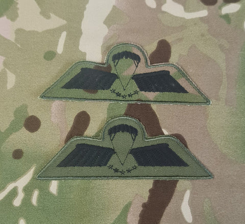 Netherlands / Dutch Airborne Parachutist Qualification Wings - Brevet / D Wing (HALO/HAHO)(Subdued - Olive / MTP)