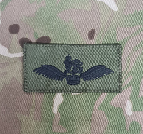 AAC Army Air Corps Helicopter Pilot Wings Qualification Wings Cloth - subdued (EIIR) - badge / patch