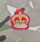 SSgt Crown Badge Wire Bullion Embroidered Badge - (Tudor Crown / CIIIR) - No1 Dress