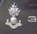 Royal Engineer / Unique / Flaming Grenade - Chrome ABS 3D automobile / car / Truck / Decal / logo