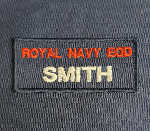 Royal Navy EOD / Bomb Disposal - Royal Navy Logo - Name Tape - RIG22 Style