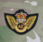 British Qualification Wings - Aircraft Engineer AE REME - Bullion Gold on black Mess Dress (EIIR)