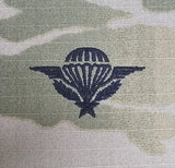 French / France - US (OCP, Regulation Size) Ripstop multicam fabric embroidered Parachutist wing jump patch / badge