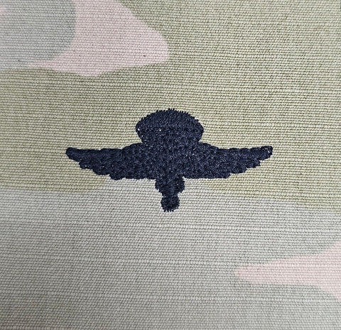 Macedonia - USA (OCP, Regulation Size) Ripstop multicam fabric embroidered Parachutist wing jump patch / badge