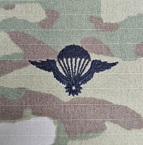 Cambodia Special Forces  - USA (OCP, Regulation Size) Ripstop multicam fabric embroidered Parachutist wing jump patch / badge