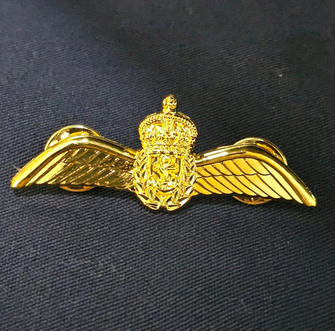 FAA / Fleet Air Arm / Royal Navy Pilots Wings Metal (Kings Crown / CR3) - (Miniature)