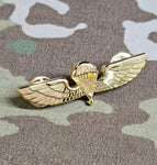 Miniature Greek / Greece parachutist jump wings metal badge - Advanced (Gold) (Mess Dress)