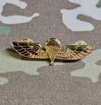 Miniature Greek / Greece parachutist jump wings metal badge - Advanced (Gold) (Mess Dress)