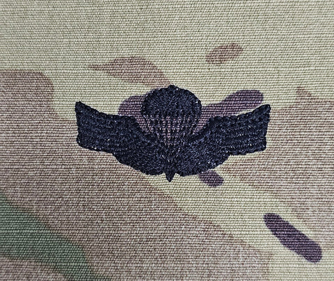 Chile / Chilean - USA (OCP, Regulation Size) Ripstop multicam fabric embroidered Parachutist wing jump patch / badge