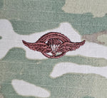 Argentina / Argentinian - USA (OCP, Regulation Size) Ripstop multicam fabric embroidered Parachutist wing jump patch / badge