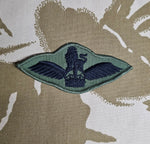 AAC Army Air Corps Helicopter Pilot Wings Qualification Wings Cloth - subdued (CIIIR) - Contoured / Shaped badge / patch