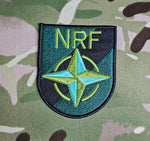 NATO Response Force (NRF And Star On Shield) Embroidered Military Formation arm badge / patch (subdued)