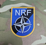 NATO Response Force (NRF And Star On Shield) Embroidered Military Formation arm badge / patch (full colour)