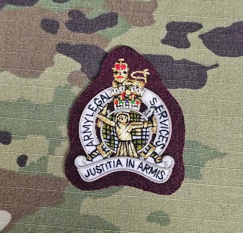 Royal Corps of Army Music RCAM (CAMUS) Offiziers-Barettabzeichen mit Bullion-Stickerei (CIIIR)