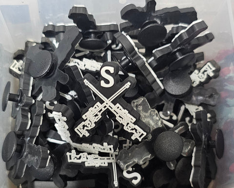 Sniper - Shoe charm - clog / water shoe - novelty charm / gem / logo customise your footwear