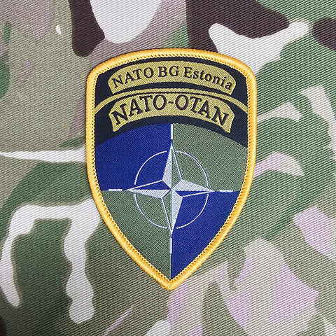 Insigne tissé de la formation du groupement tactique OTAN eFP Estonie (Estonie)