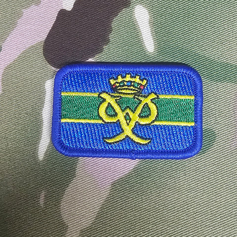Gesticktes Abzeichen „Tactical Recognition Flash TRF“ der Queen's Royal Hussars (QRH)