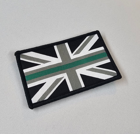 Ambulance / EMT / Medic - Emergency Service Thin Line - Union Jack / UJ / Union Flag - Woven Fabric Badge]