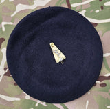 Royal Signals CIIIR - Beret & Cap badge deal - Dark Navy Blue Beret - Silk Lined, with leather band