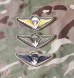 Insigne/écusson de qualification de parachutiste aéroporté canadien (de base) - Feuille d'érable blanche