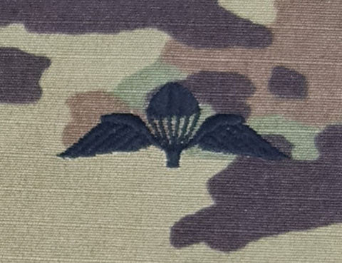 British / UK - USA OCP Ripstop multicam fabric embroidered Parachutist wing jump patch / badge