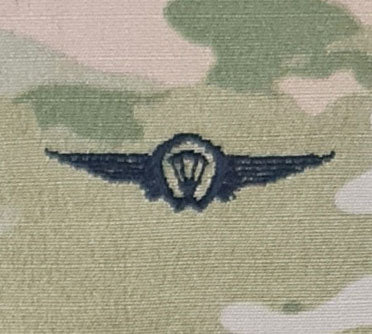 German Fallshirmjager, Bundeswehr - US OCP Ripstop multicam fabric embroidered Parachutist wing jump patch / badge