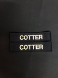 2 x Royal Navy PCS Name Embroidered  Badge / patch - Shirt / Smock Variant