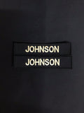 2 x Royal Navy PCS Name Embroidered  Badge / patch - Shirt / Smock Variant