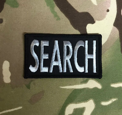 op helvetic / Bomb Disposal - SEARCH Text Badge (Black / Grey Text)