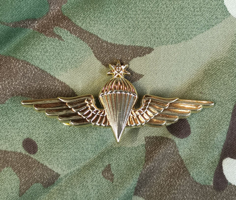 Jordan Senior parachutist jump wings metal badge