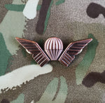 Rhodesia parachutist jump wings metal badge