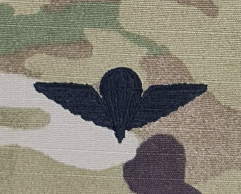 Irish / Ireland - USA (OCP, Regulation Size) Ripstop multicam fabric embroidered Parachutist wing jump patch / badge