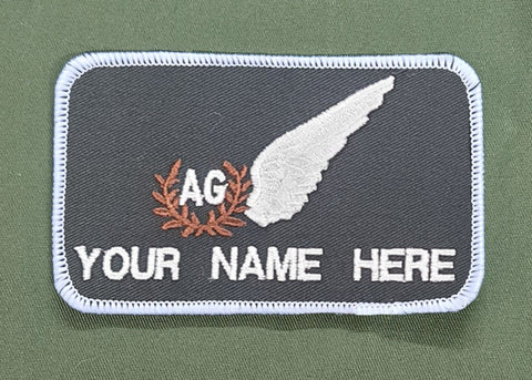 Bespoke Pilot / Crew Team Name Badge RAF Royal Air Force Air Gunner AG Brevet