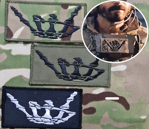 Seal Team Skull hang loose Velcro Badge Patch 50mm x 100mm Brock Reynolds